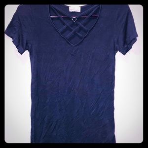 Cross cross front blouse